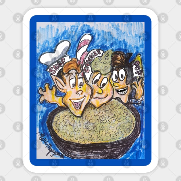 Snap, Crackle and Pop Rice Krispies Sticker by TheArtQueenOfMichigan 